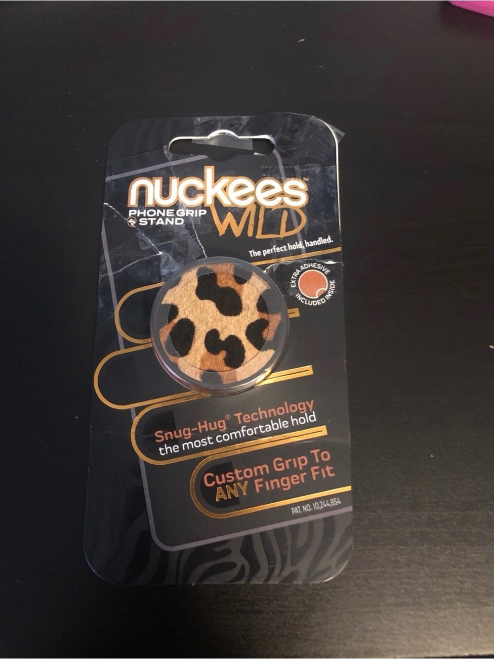nuckees Wild Phone Grip & Stand - Leopard Print Brown
